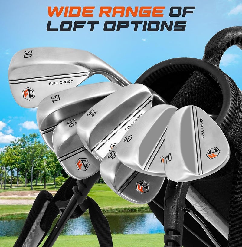 Full Choice Golf Wedge Set, 50/52/54/56/58/60/70 Degree Golf Sand Wedge, Gap Wdege, Lob Wedge Golf Clubs for Men Women Right Hand, Milled Face for More Spin and Control - Image 5